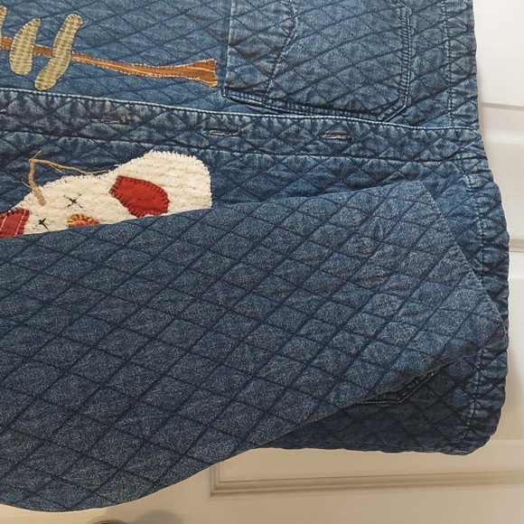 Haiks Denim Jacket Size L Christmas Vintage look. - Picture 6 of 14